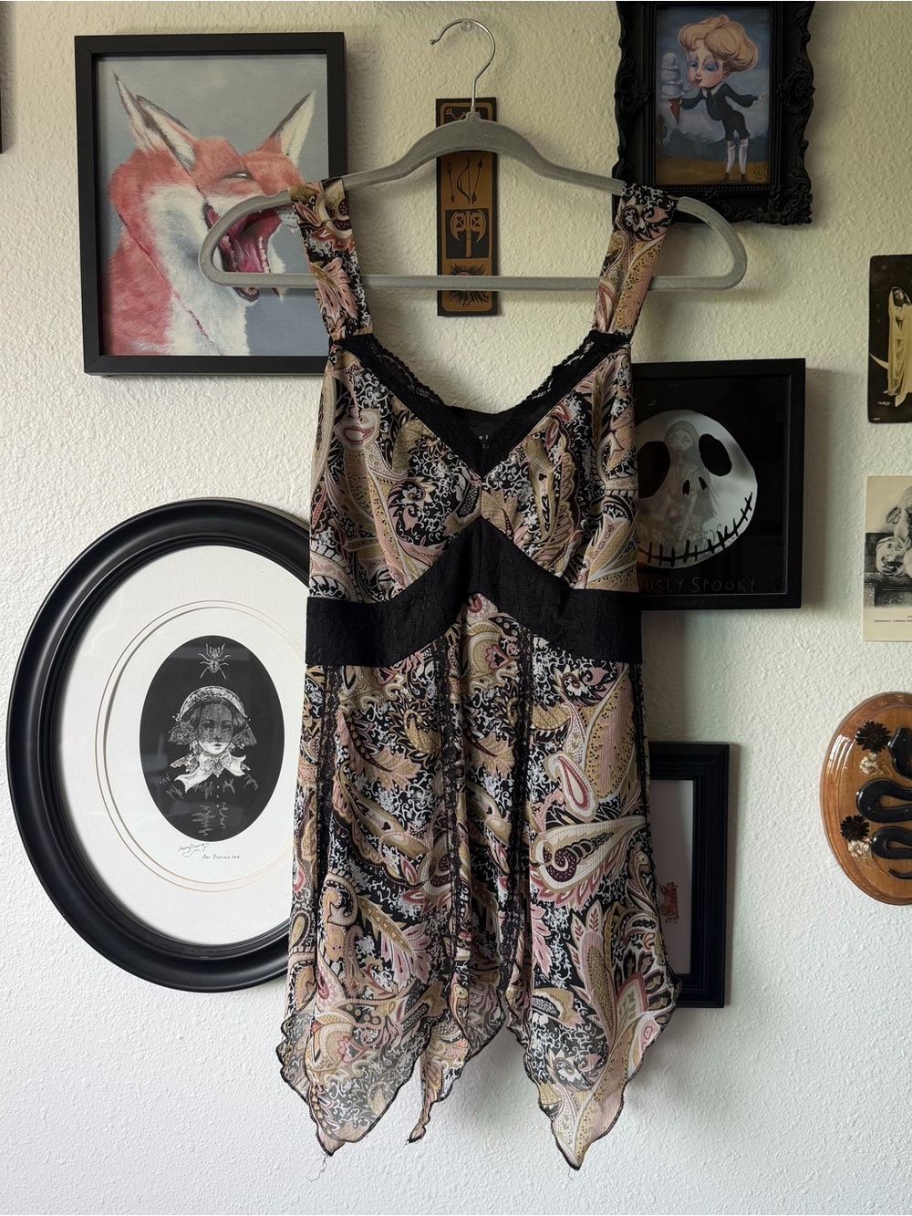 vintage y2k fairy paisley blouse